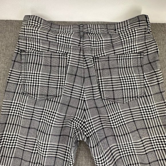 H&M Plaid Pants Skinny Fit size 30 Black White Pockets Work Business School Wear - Picture 13 of 16